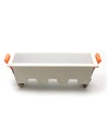 10W LED lineair inbouwpaneel - 750lm, 138x32mm, witte rand, warm wit, IP20