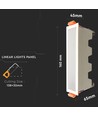 10W LED lineair inbouwpaneel - 750lm, 138x32mm, witte rand, warm wit, IP20
