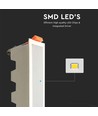 10W LED lineair inbouwpaneel - 750lm, 138x32mm, witte rand, warm wit, IP20