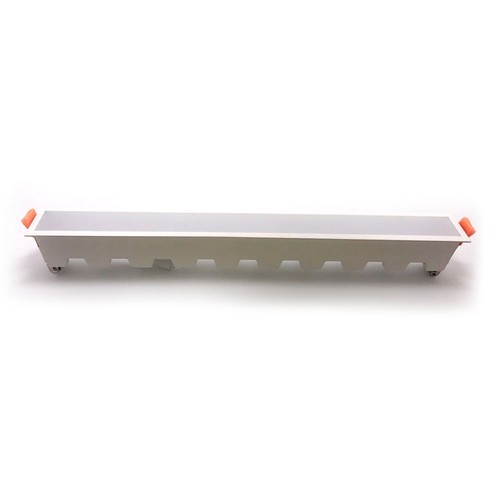 30W LED inbouwpaneel - 2400lm, 43x4,5cm, witte rand, IP20 binnen