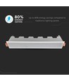 20W LED lineair inbouwarmatuur - 1400lm, 6400K, wit, 27cm, IP20