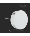 4W Ronde LED wandlamp, wit - IP65, 360°, 3000K, aluminium, buiten/binnen, incl. lichtbron