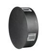 4W ronde LED wandlamp - IP65, zwart, 3000K, COB LED, incl. lichtbron
