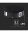 4W ronde LED wandlamp - IP65, zwart, 3000K, COB LED, incl. lichtbron