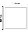 18W 22 x 22 cm LED inbouwpanel - Zaagmaat: 20,1 x 20,1 cm, Afmetingen: 22 x 22 cm