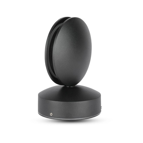 7W LED wandlamp - IP65, zwart, 770lm, warm wit, incl. lichtbron