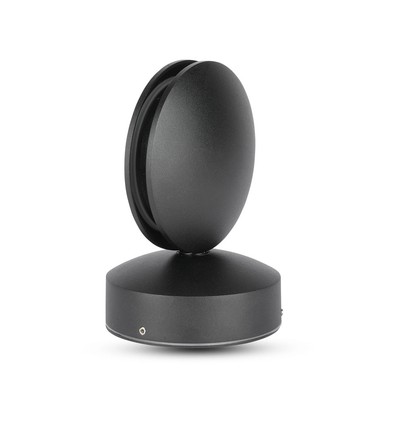 7W LED wandlamp - IP65, zwart, 770lm, warm wit, incl. lichtbron