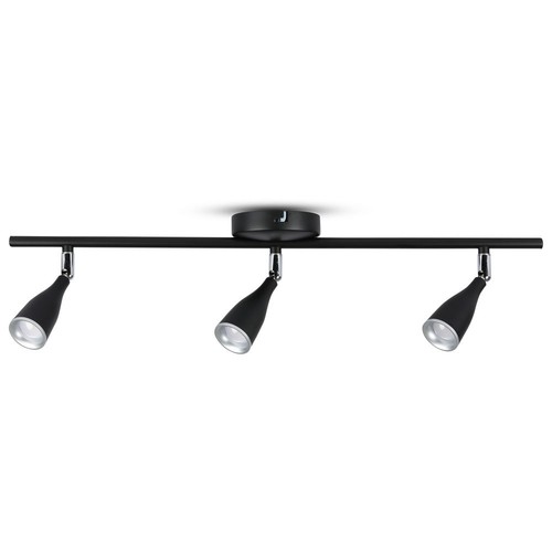 13,5W LED wandlamp met 3 koppen - 1260lm, 3000K, zwarte afwerking, incl. lichtbron