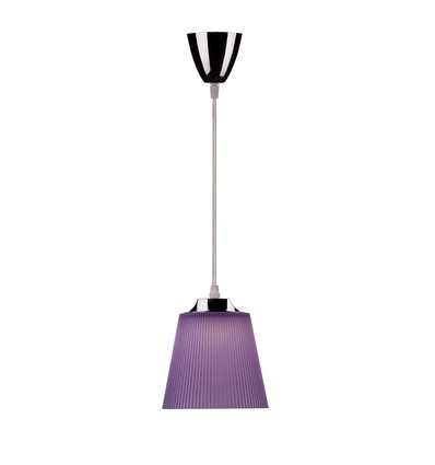 7W LED pendellamp / plafondlamp - Chroom met paarse kap, 4000K, Ø15cm, 90 graden stralingshoek