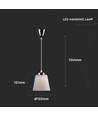 7W LED pendellamp - Ø15cm, witte kap, 4000K, incl. lichtbron