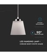 7W LED pendellamp - Ø15cm, witte kap, 4000K, incl. lichtbron