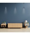 7W LED pendellamp / plafondlamp - Ø15cm, 4000K, blauwe kap, chromen behuizing, incl. lichtbron