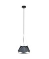 E27 Prism pendellamp - Zwarte kap met wit snoer, Ø40cm, metaal, exclusief lichtbron
