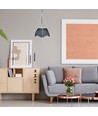 E27 Prism pendellamp - Zwarte kap met wit snoer, Ø40cm, metaal, exclusief lichtbron