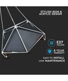 E27 Prism pendellamp - Zwarte kap met wit snoer, Ø40cm, metaal, exclusief lichtbron