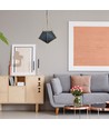 E27 pendel metaal - Zwart en goud, modern prisma design, zonder lichtbron