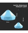 Pastel Prisma hanglamp (E27) - blauw, Ø310*180mm