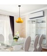 E27 Prism hanglamp - Geel, metaal, Ø31x18cm, zonder lichtbron