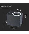 GU10 wandlamp - IP44 buiten, zonder lichtbron