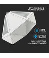 Pastel Prism witte hanglamp, E27 fitting - Ø31cm, metaal, 5 jaar garantie, zonder lichtbron