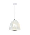 Witte Cone Prism hanglamp, E27 - Metaal, prismavormig, zonder lichtbron, Ø25cm