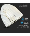 Witte Cone Prism hanglamp, E27 - Metaal, prismavormig, zonder lichtbron, Ø25cm