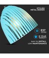 E27 Cone Prism hanglamp - Blauw, metaal, Ø25cm, zonder lichtbron