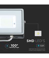 30W LED breedstraler met Samsung chip - 80lm/W, IP65, warm wit, grijs, 5 jaar garantie