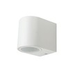 1-wegs wandlamp GU10 - aluminium, rond, wit huis, IP44