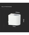 1-wegs wandlamp GU10 - aluminium, rond, wit huis, IP44