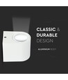 1-wegs wandlamp GU10 - aluminium, rond, wit huis, IP44