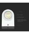1-wegs wandlamp GU10 - aluminium, rond, wit huis, IP44