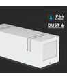GU10 vierkante wandlamp met up/down licht - IP44 buiten, wit, roestvrij staal, zonder lichtbron