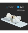 GU10 vierkante wandlamp met up/down licht - IP44 buiten, wit, roestvrij staal, zonder lichtbron