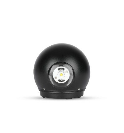 6W LED wandlamp met up/down licht - IP65, zwart, 3000K, 11,2 x 11,2 cm, incl. lichtbron