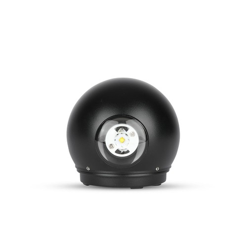 6W up/down wandlamp, zwart - IP65, 4000K, 11,2 x 11,2 cm, incl. lichtbron