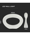 10W LED wandlamp - 1100lm, 3000K, rond, wit, IP20, incl. lichtbron