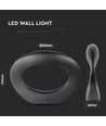 10W LED Wandlamp 4000K - Zwart huis