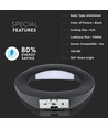 10W LED Wandlamp 4000K - Zwart huis