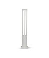10W paaltjeslamp - LED, 6400K, wit huis, 80cm hoogte