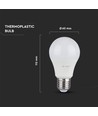 8,5W A60 E27 - Plastic Lamp, Samsung Chip, 6400K