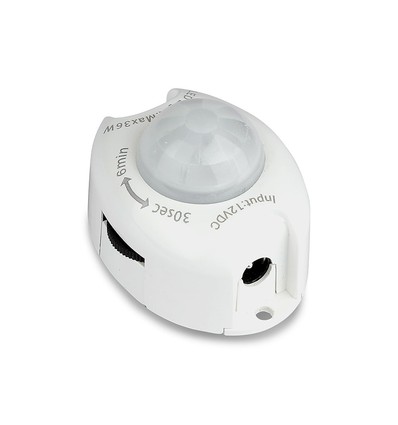 Draadloze PIR bewegingssensor voor LED strips - 12V, max 36W, voor bedverlichting, 2.1mm stekker, 3 jaar garantie