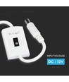 Handsensor voor LED strips, 12V - Max 24W, wit, 2.1mm DC plug, aan/uit sensor voor bedlamp