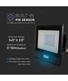 30W LED breedstraler met sensor - Samsung LED-chip, werklamp