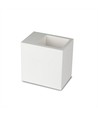 G9 opbouwspot van gips, vierkant - Wit, 10x10cm, zonder lichtbron