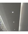 GU10 inbouwspot van gips - Wit/chroom, Gat: Ø8,0 cm, Afmeting: Ø10 cm, zonder lichtbron
