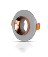 GU10 Grijs Beton (inbouw) met Matte Roze Goud Bodem-Rond