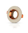 GU10 Gips Metaal - Offwhite met Matte Roze Gouden Bodem-Rond