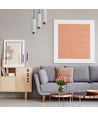 GU10 pendellamp van gips en metaal - Rond, grijs met mat rose gold onderkant, IP20 binnen, zonder lichtbron