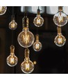 E27 6W LED filament lamp - G125, 806lm, 6400K, helder glas, 300°